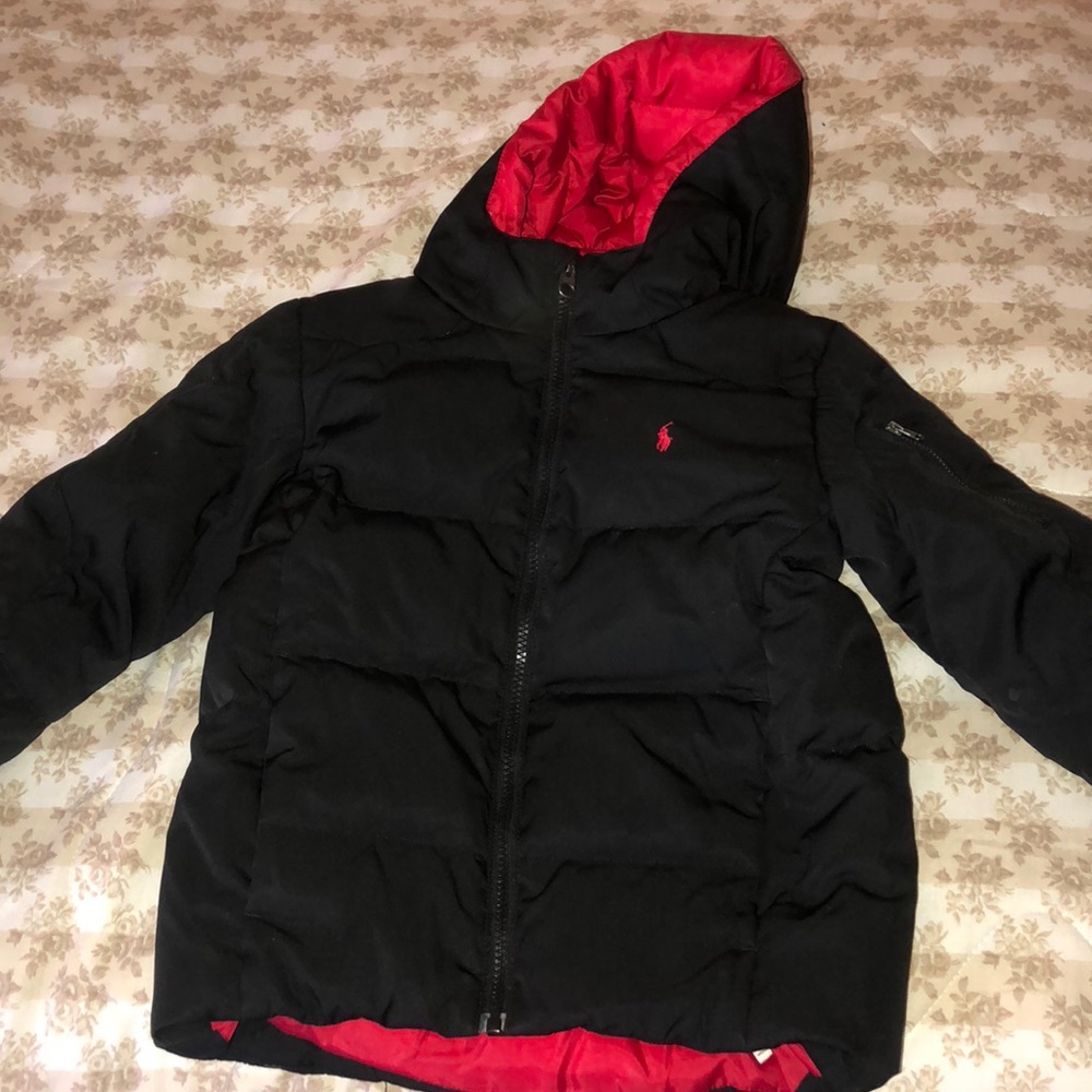 Polo ralph lauren black bubble jacket
